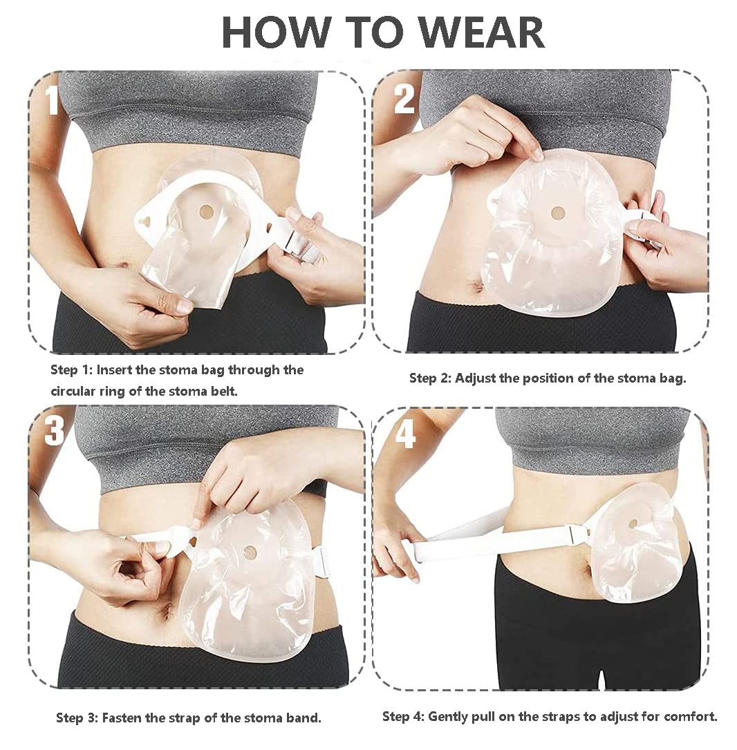 Lightweight Ostomy Belt, Portable Length Adjustable Strap Ostomy Hernia Belt, for Post-Operative Car