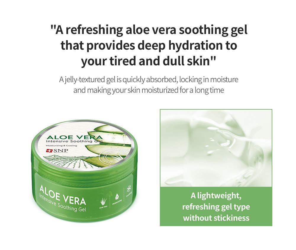 SNP - Intensive Snail Soothing Gel - Maximum Cooling & Moisturization for All Sensitive Skin Types -