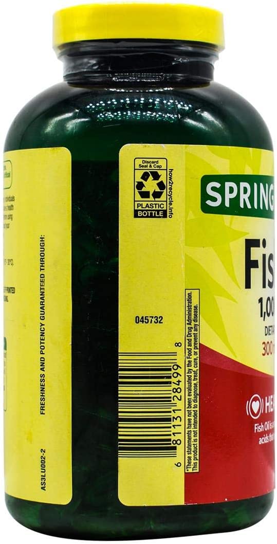 Spring Valley Fish Oil 1000 mg, 300 Softgels