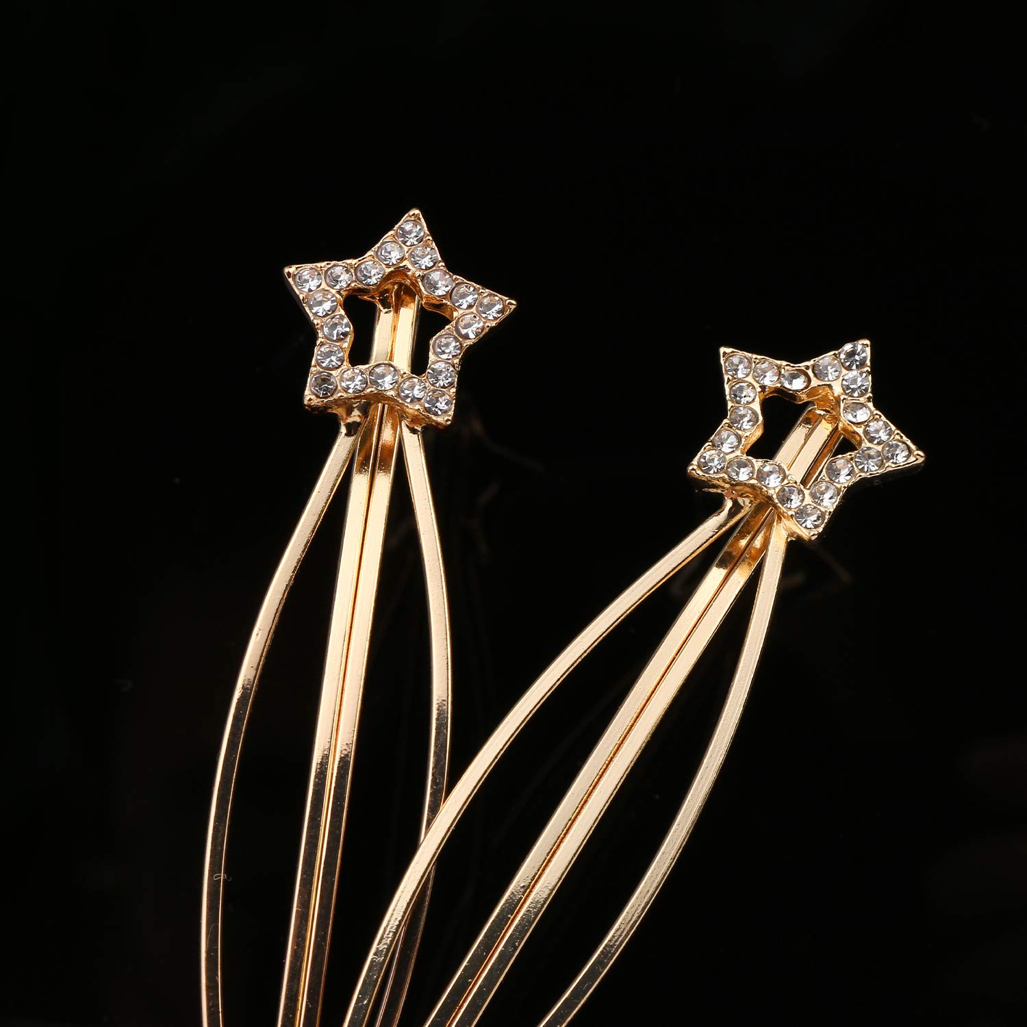 Folansy 20 Pieces Elegant Hair Barrettes Bridal Golden Metal Hair Clip Artificial Pearl Hair Pins an