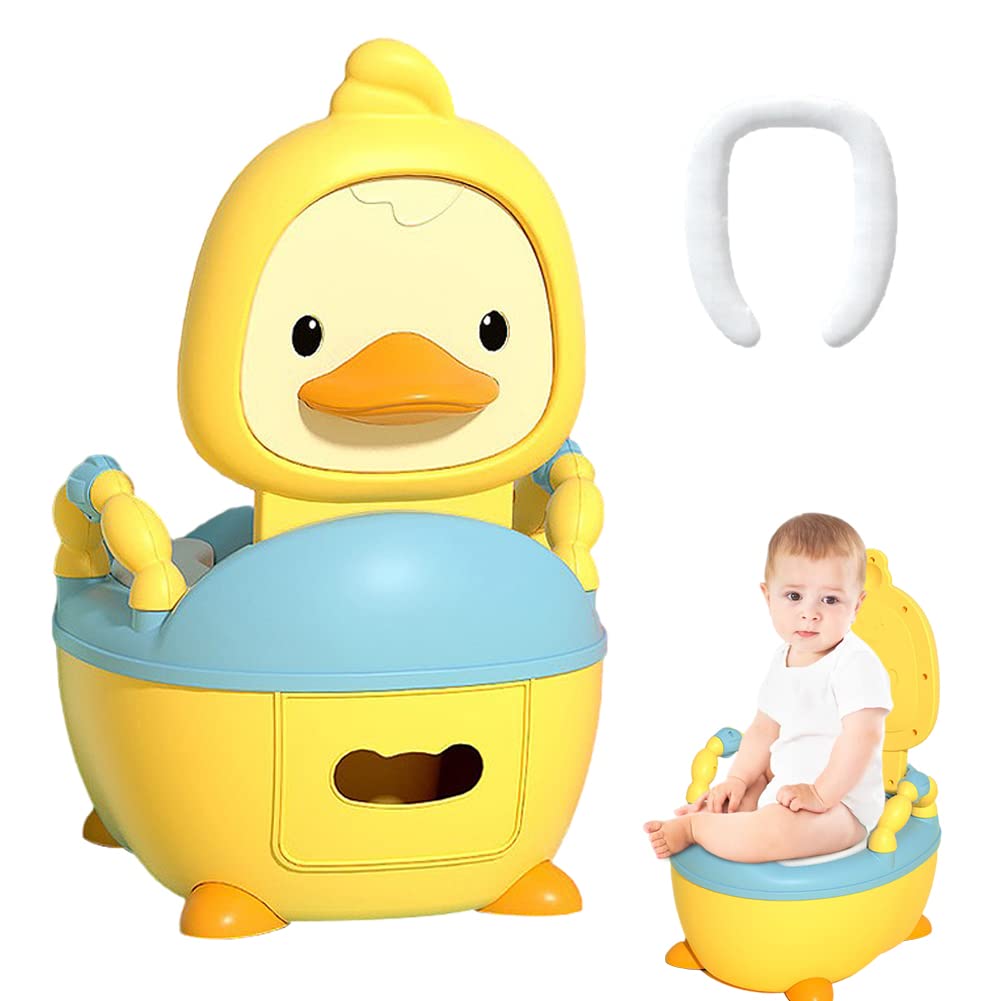 Potty Training Seat Potty Chair Toddler Toilet Seat for Girls Boys with PVC Soft Pad Cute Cartoon To