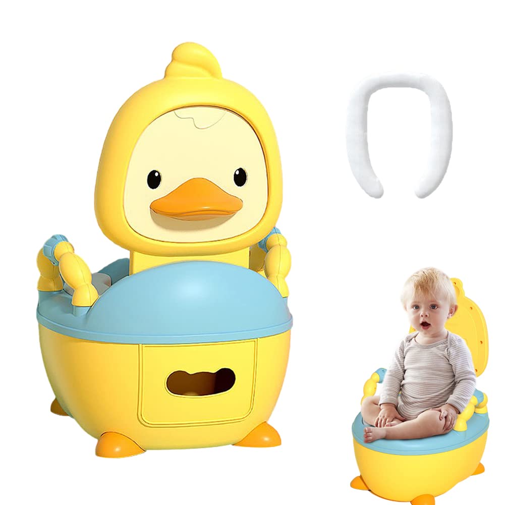 Potty Training Seat Potty Chair Toddler Toilet Seat for Girls Boys with PVC Soft Pad Cute Cartoon To