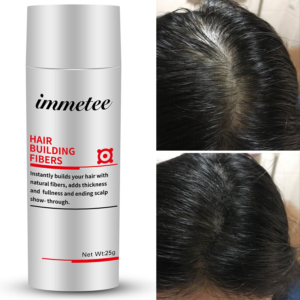 IMMETEE Keratin Hair Building Fibers Powder Conceal Instantly for Thinning Hair,Cover Up Hair Loss N