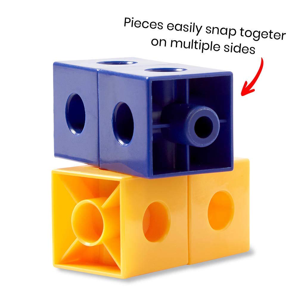 hand2mind Pop Cubes, Math Linking Cubes, Plastic Cubes, Snap Blocks, Color Sorting, Connecting Cubes