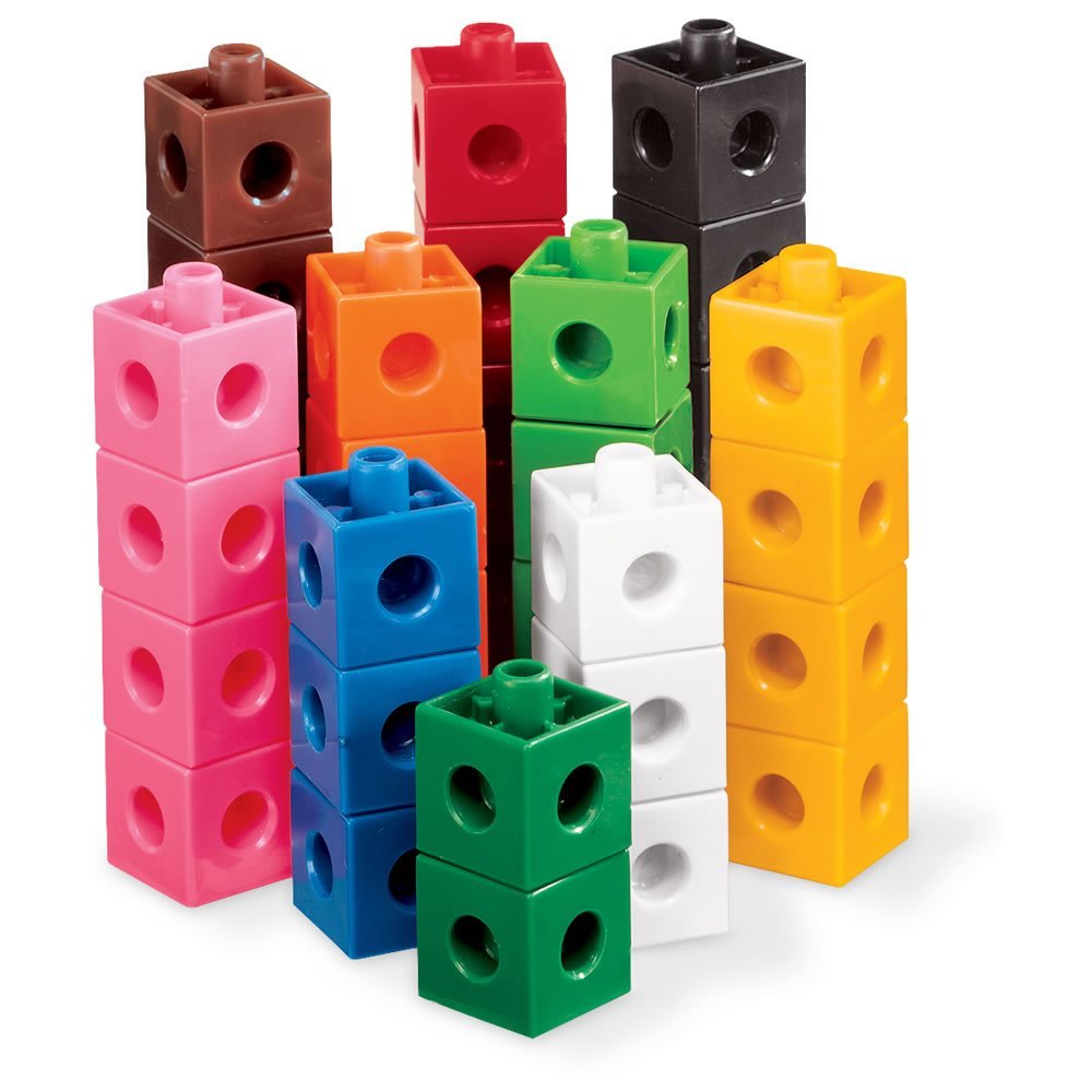 hand2mind Pop Cubes, Math Linking Cubes, Plastic Cubes, Snap Blocks, Color Sorting, Connecting Cubes