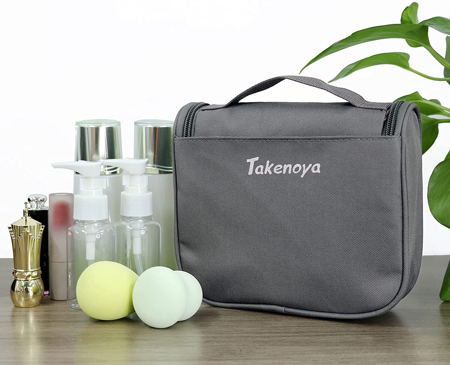 Toiletry Bag with Hanging Hook, Travel Organizer for Men and Women, Cosmetic Bag for Skincare Produ