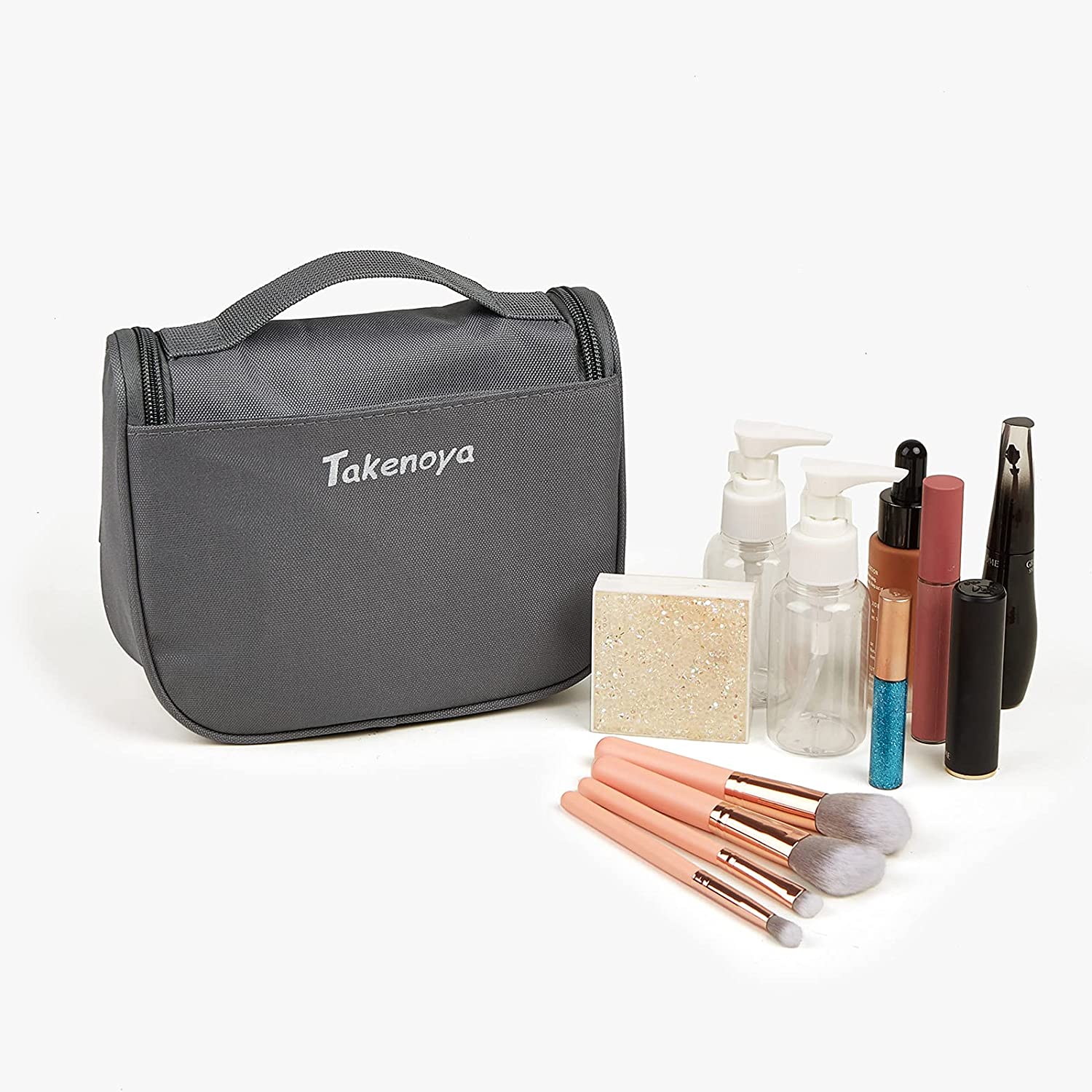 Toiletry Bag with Hanging Hook, Travel Organizer for Men and Women, Cosmetic Bag for Skincare Produ
