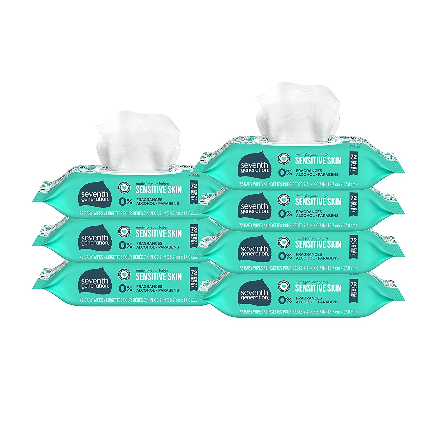 Seventh Generation Baby Wipes With Snap Seal Sensitive Protection