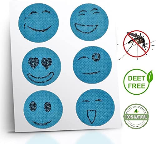 Mosquito Patches 24 Packs, 100% All Natural Plant-Based Oil Mosquito Stickers, Travel Insect Patch, 