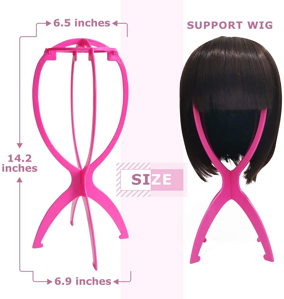 Dreamlover Wig Head Stands for Wigs, Wig Holder Stands for Female, 3 Pack