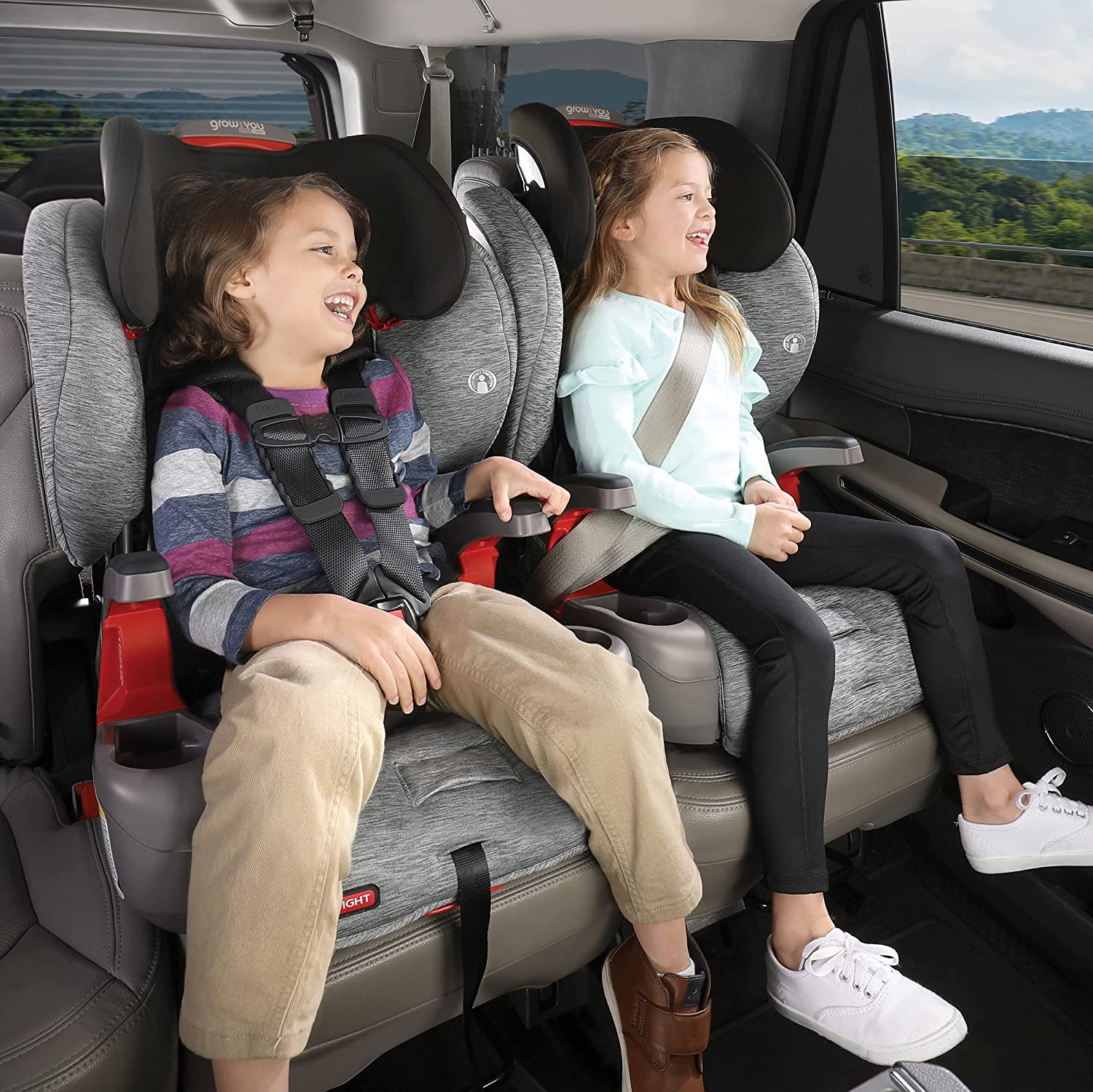 Britax Grow with You ClickTight Harness-2-Booster Car Seat, Cool N Dry - Cool Flow Moisture Wicking