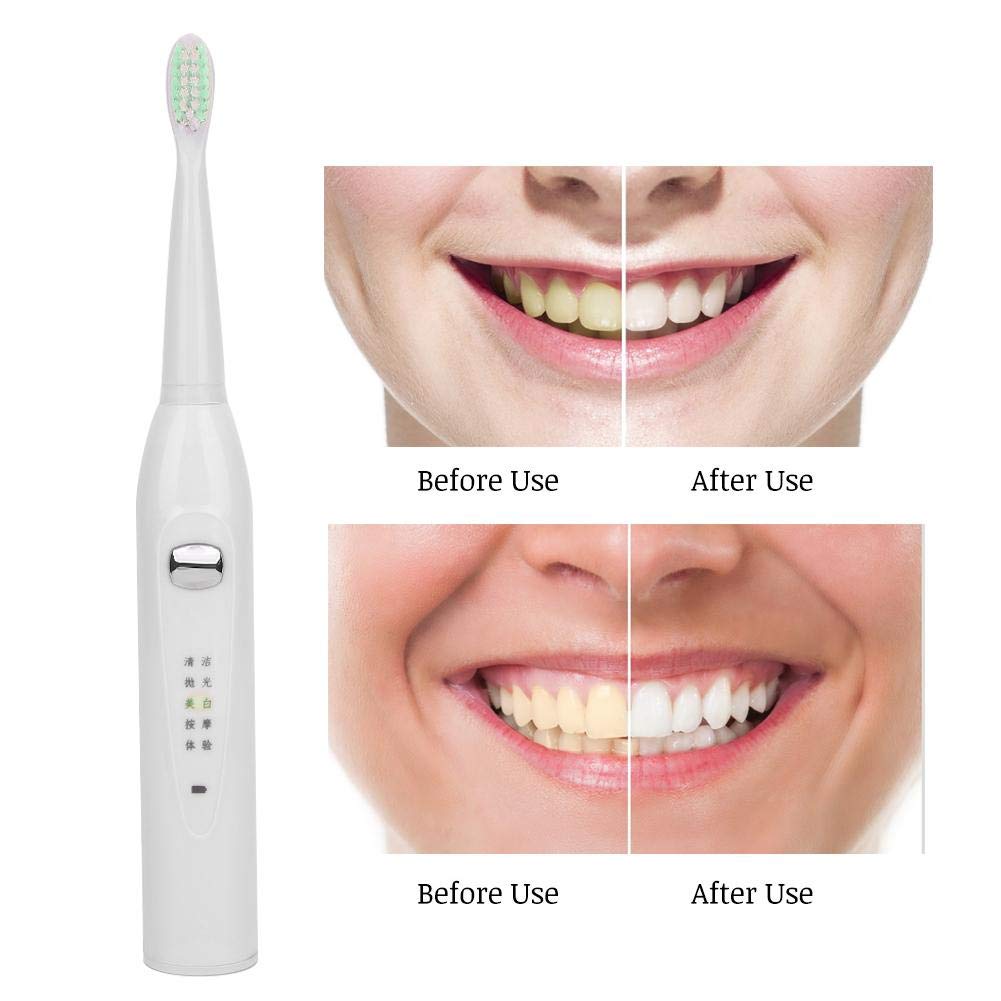 Electric Sonic Toothbrush, USB Rechargeable Electric Toothbrush, Soft Hair Waterproof Ultra Whitenin