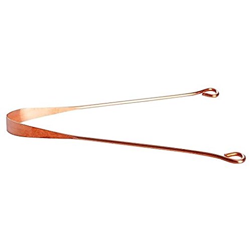 HealthAndYoga(TM) Copper Tongue Cleaners - Relief from Bad Breath - Oral Hygiene (Set of 12)