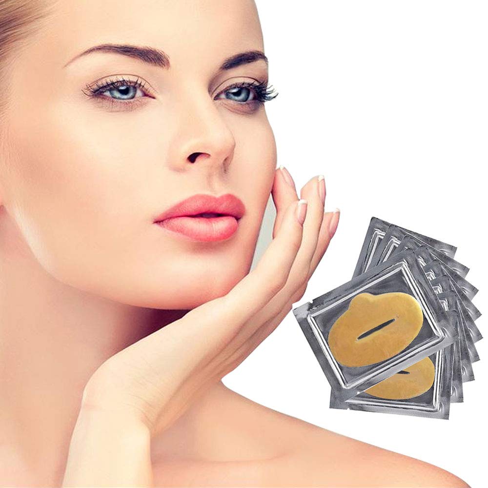 Adofect 30 Pieces Collagen Crystal Lip Masks, Collagen Lip Pads Great for Moisturizing, Remove Dead 