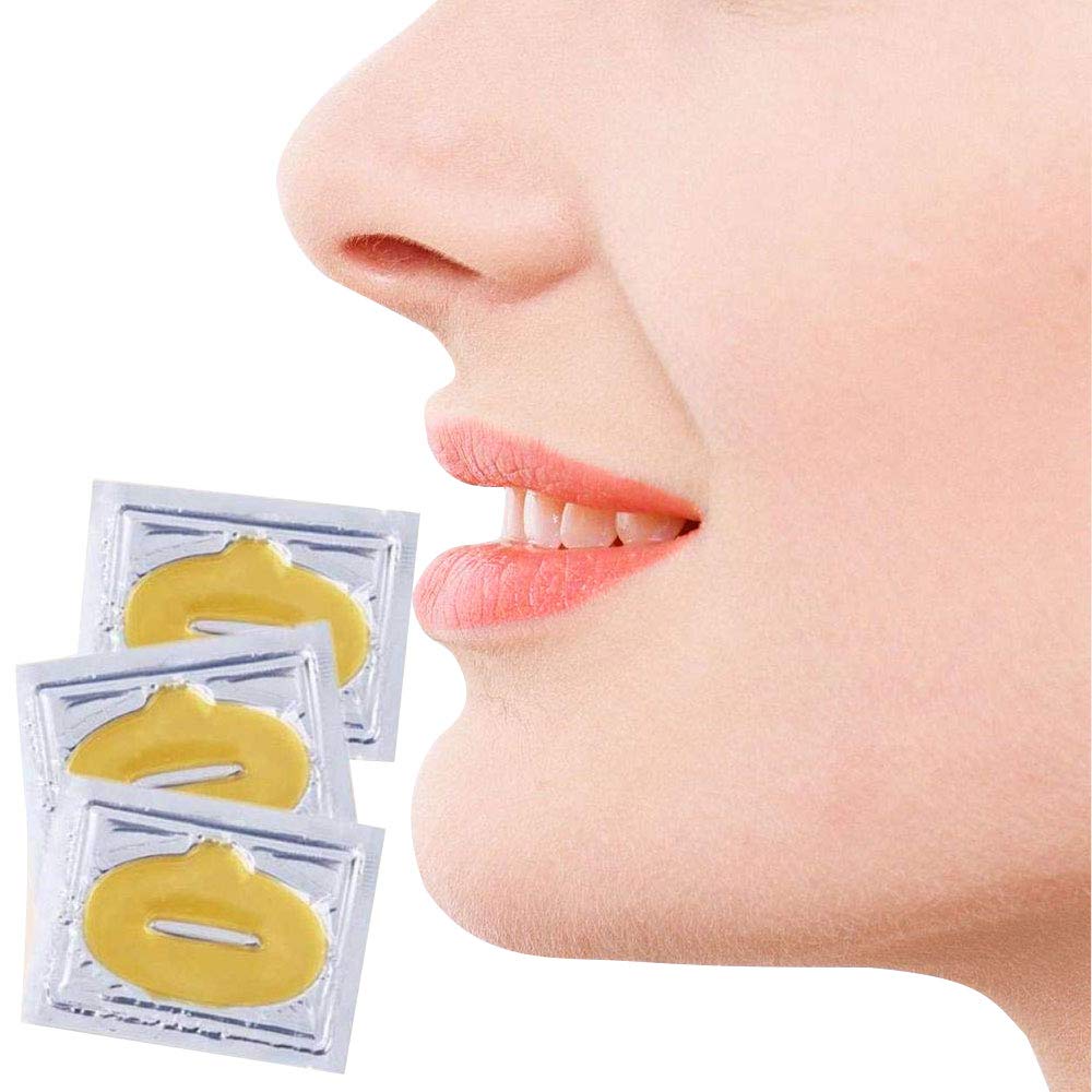 Adofect 30 Pieces Collagen Crystal Lip Masks, Collagen Lip Pads Great for Moisturizing, Remove Dead 