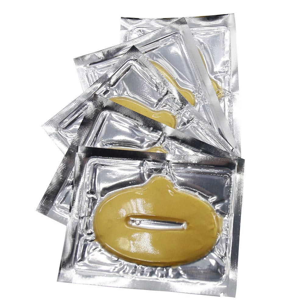Adofect 30 Pieces Collagen Crystal Lip Masks, Collagen Lip Pads Great for Moisturizing, Remove Dead 