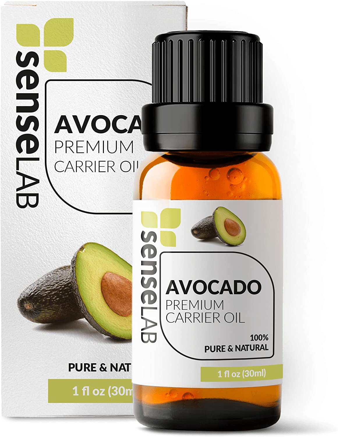 SenseLAB Avocado Oil - 100% Pure Extract Avocado Cold Pressed Carrier Oil Therapeutic Grade - Moistu
