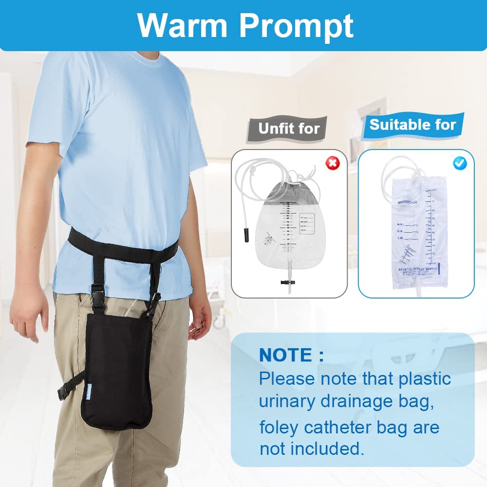 Catheter Leg Bag Urinary Drainage Foley Catheter Bag Holder Catheter Supplies (1000 ML) Urine Bags f