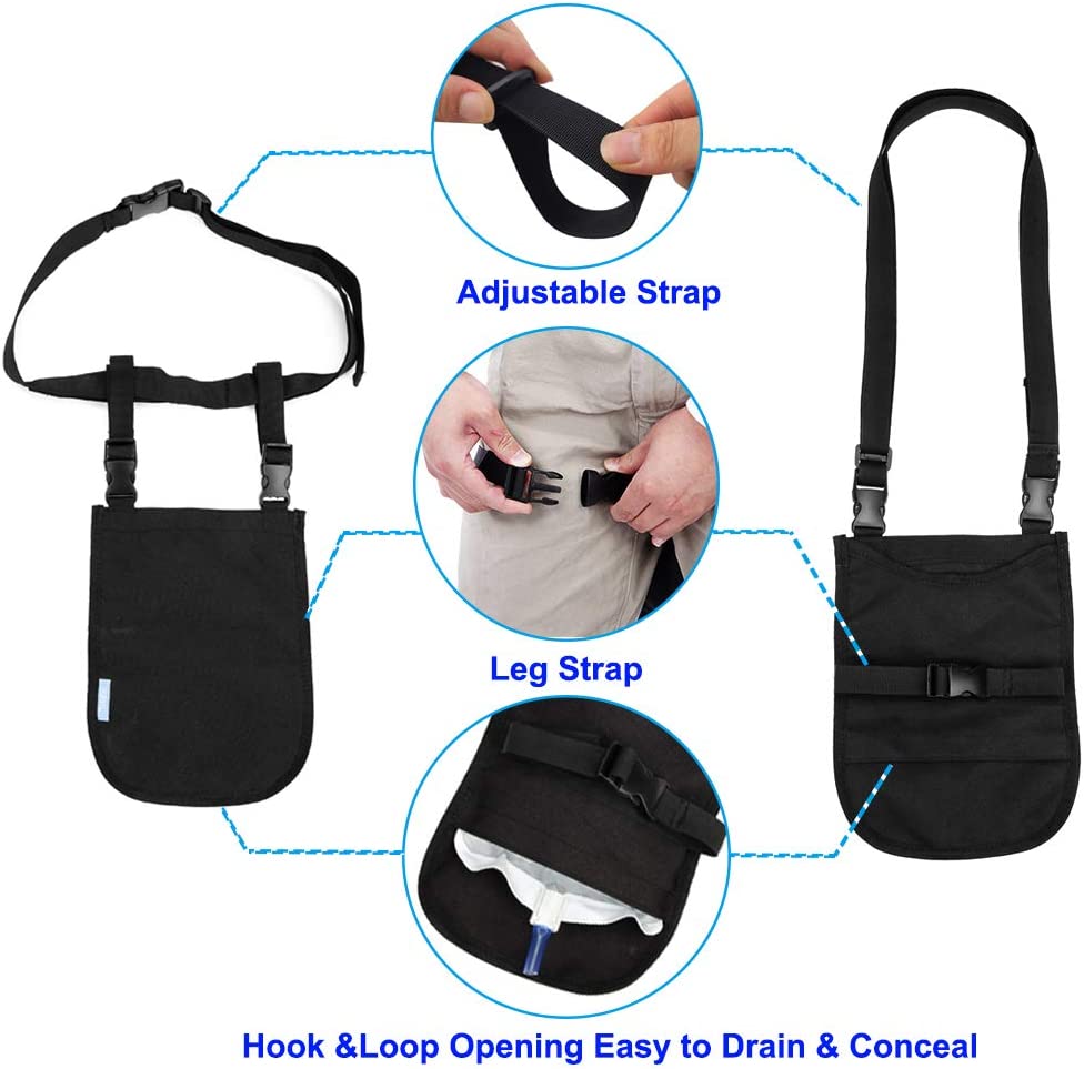 Catheter Leg Bag Urinary Drainage Foley Catheter Bag Holder Catheter Supplies (1000 ML) Urine Bags f