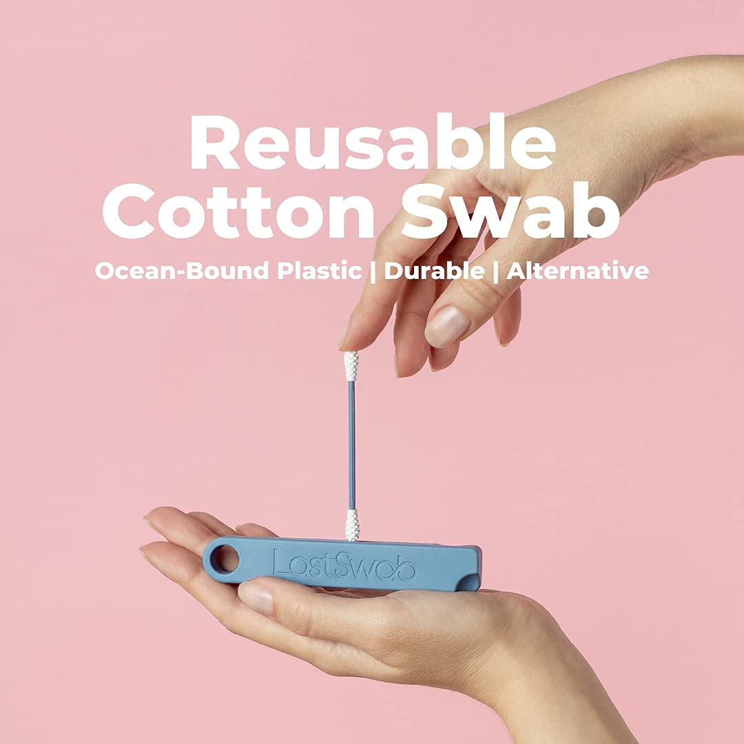 LastSwab Reusable Cotton Swabs for Ear Cleaning by LastObject - Eco Friendly Q tips for Ears in Blac