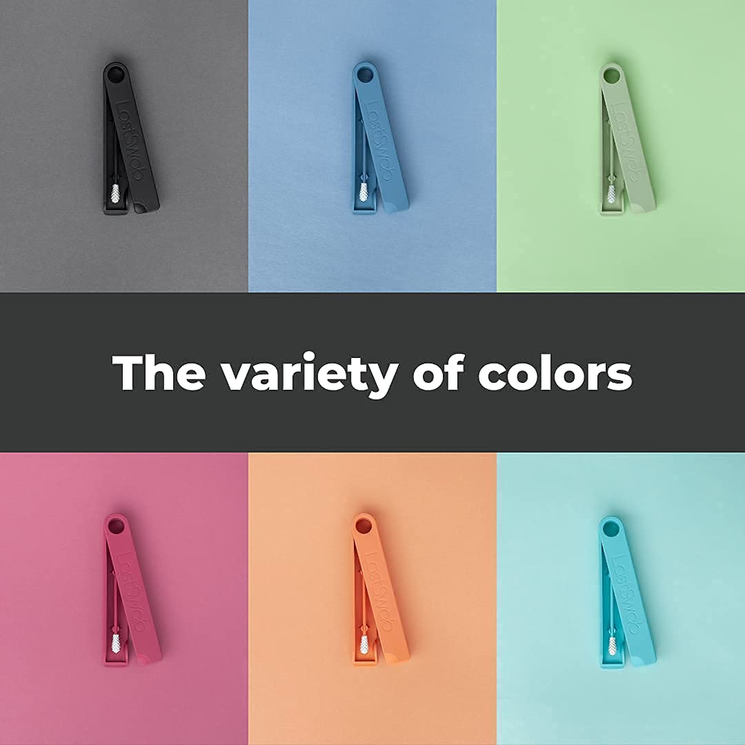 LastSwab Reusable Cotton Swabs for Ear Cleaning by LastObject - Eco Friendly Q tips for Ears in Blac