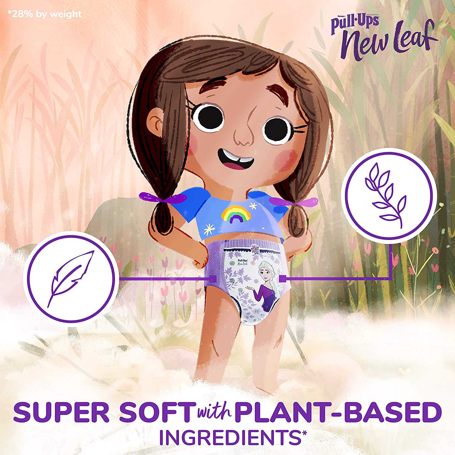 Pull-Ups New Leaf Girls' Potty Training Pants Training Underwear, 4T-5T, 14 Ct
