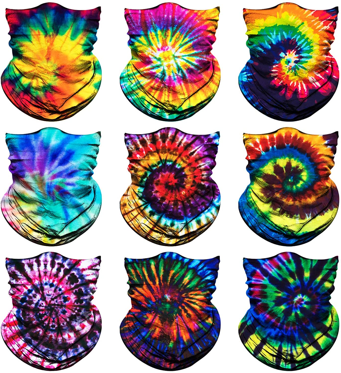 Neck Gaiter, Magic Headband Sport Headwear Elastic Face Mask Bandana Scarf UV Resistence Balaclava, 