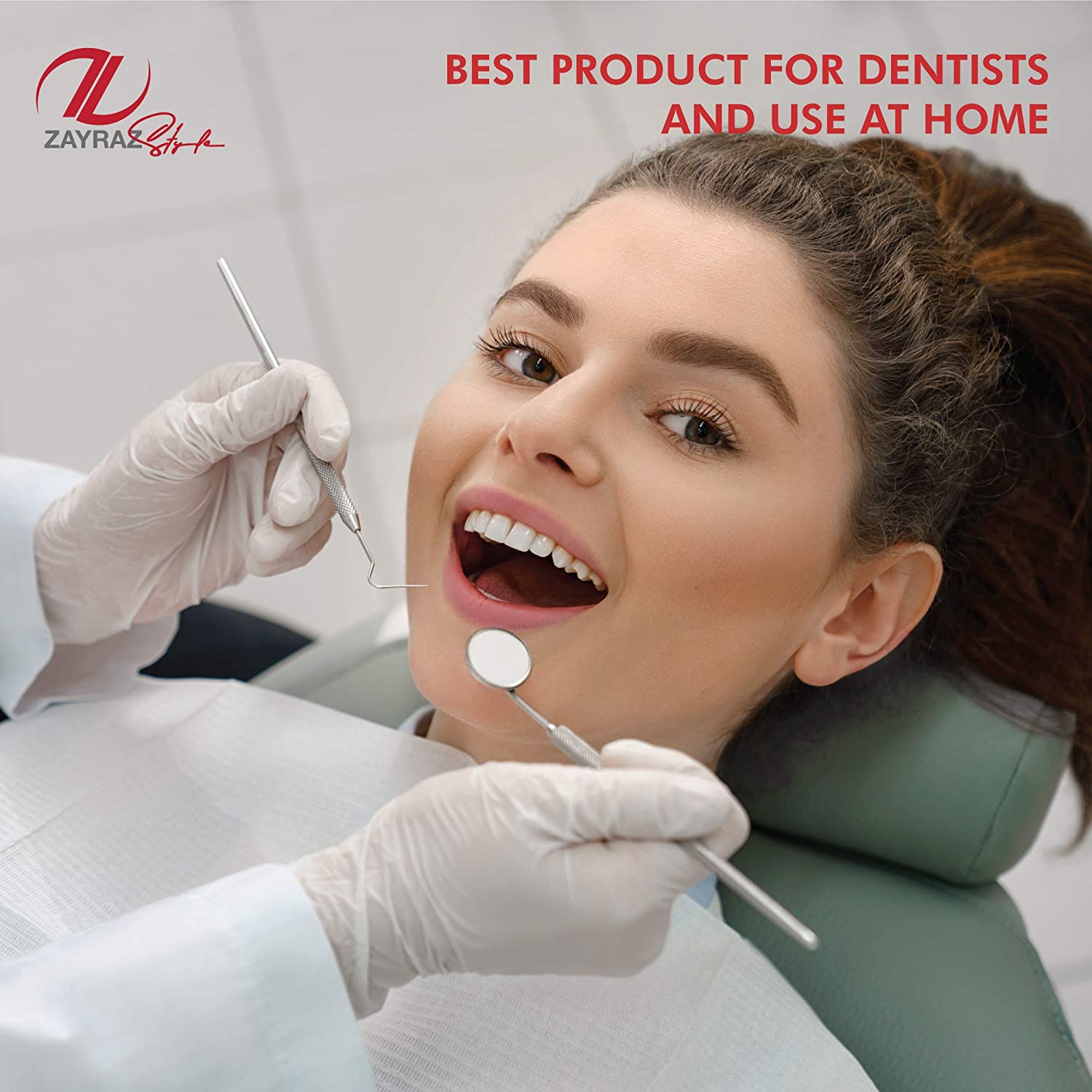 Zayraz Style Professional Hygiene Kit of 4 - Calculus & Plaque Remover Set - Stainless Steel Tarter 