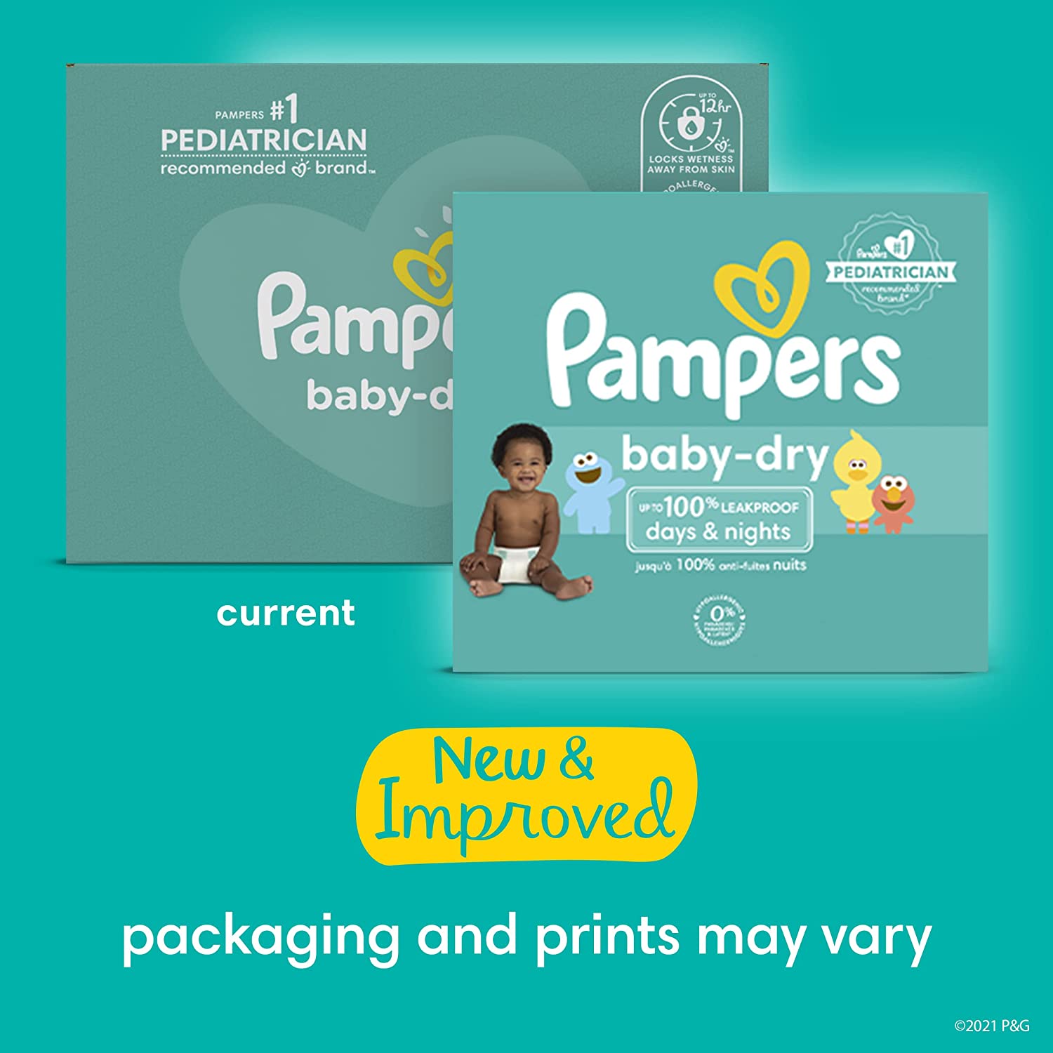 Diapers Size 3, 144 Count - Pampers Baby Dry Disposable Baby Diapers, Giant Pack
