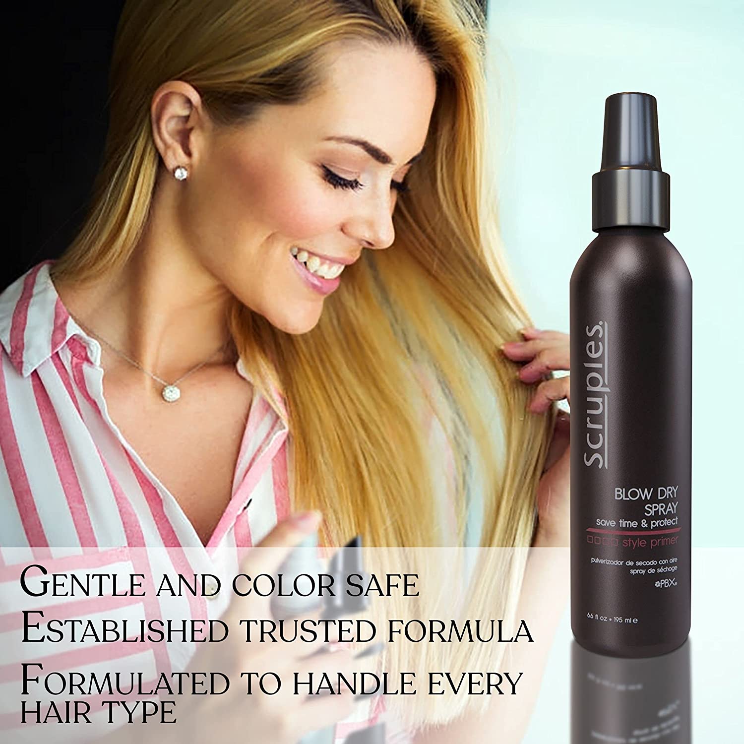 Scruples Blow Dry Spray - Save Time & Protect - Blow Drying & Heat Protectant - Reduce Frizz, Adds S