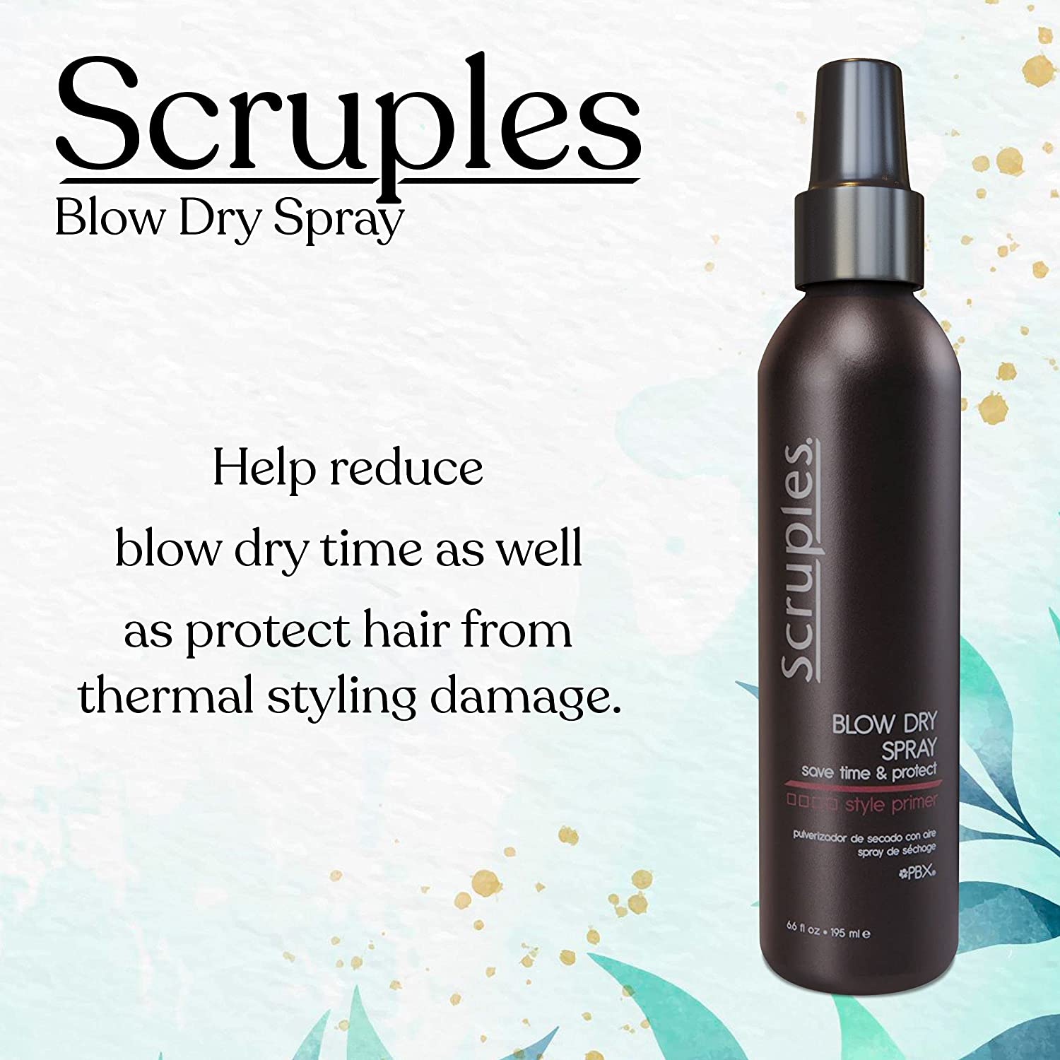 Scruples Blow Dry Spray - Save Time & Protect - Blow Drying & Heat Protectant - Reduce Frizz, Adds S