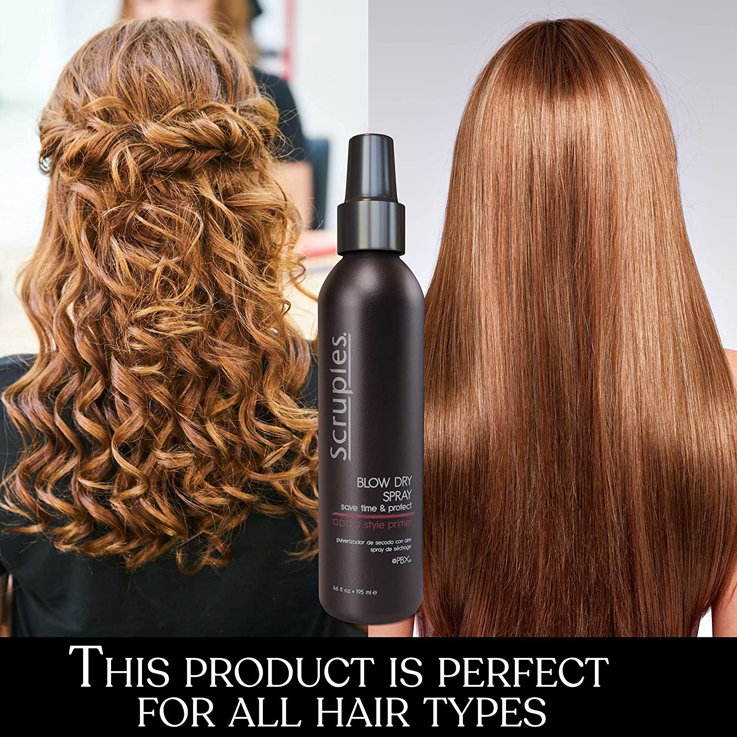 Scruples Blow Dry Spray - Save Time & Protect - Blow Drying & Heat Protectant - Reduce Frizz, Adds S