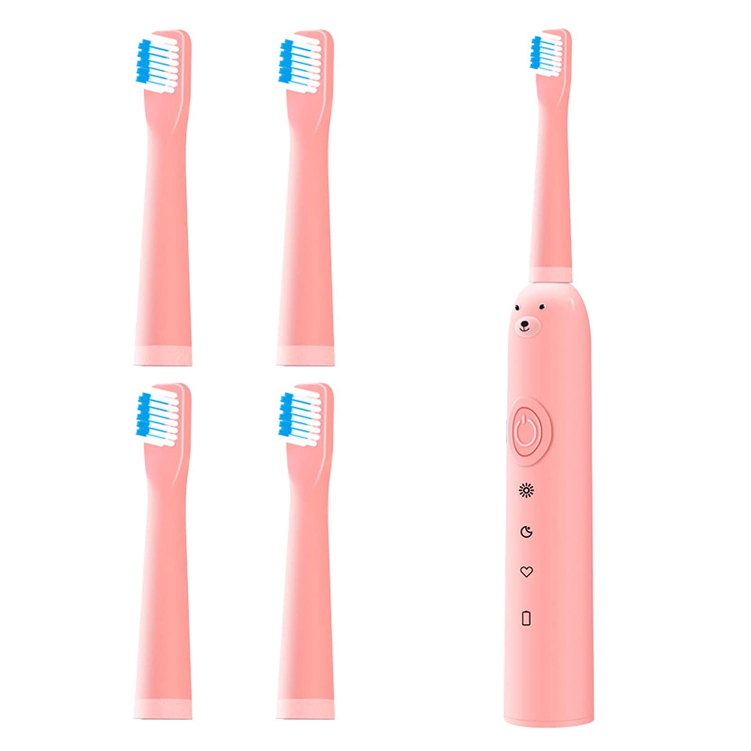 SunshineFace Electric Toothbrush, IPX6 Waterproof Rechargeable Toothbrush 3 Working Modes and 4 Spar