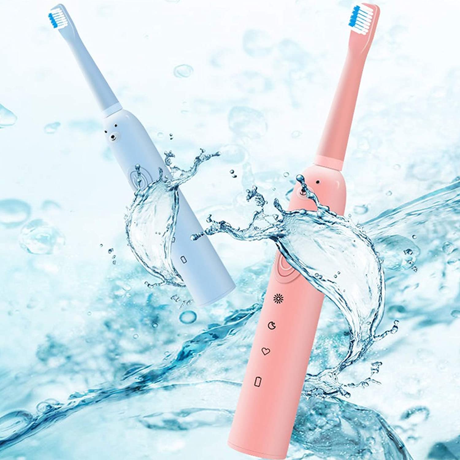 SunshineFace Electric Toothbrush, IPX6 Waterproof Rechargeable Toothbrush 3 Working Modes and 4 Spar
