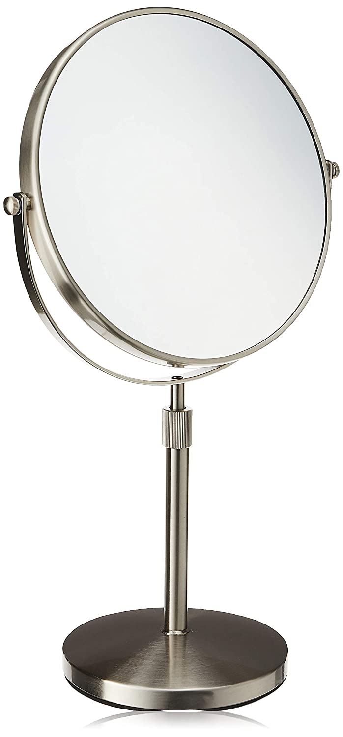 Jerdon JP4045N 9-Inch Vanity Mirror with 5x Magnification, Nickel Finish