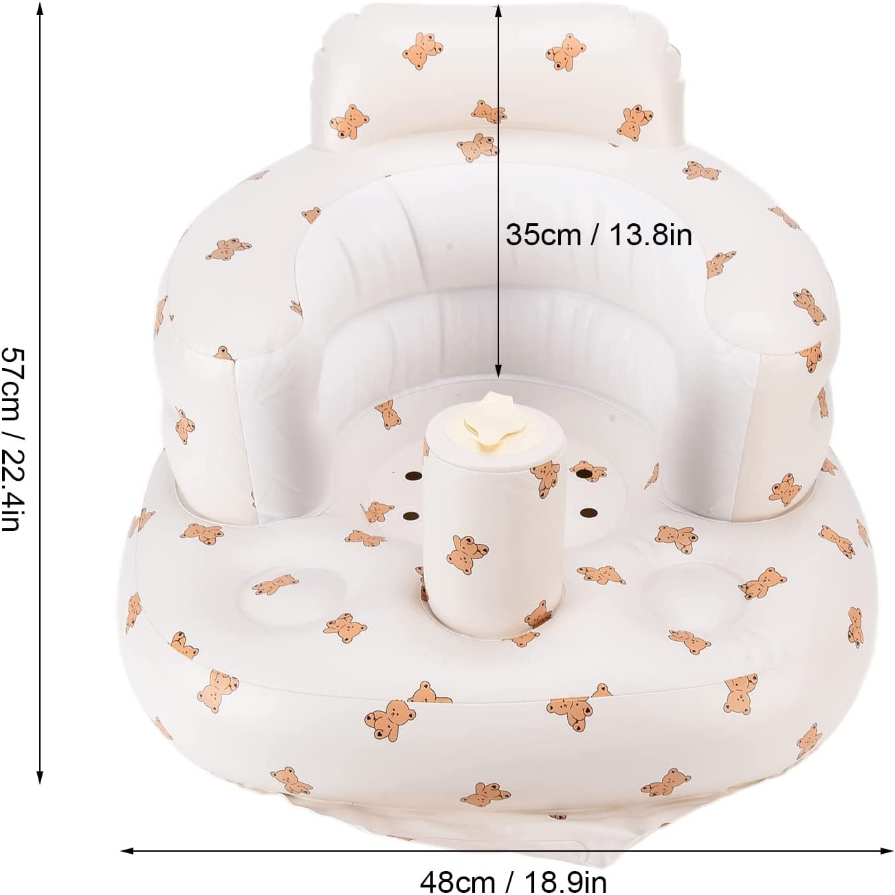 Inflatable Bathroom Sofa, Waist Protection Multifunctional Baby Eating Chair Portable Easy Feeding f