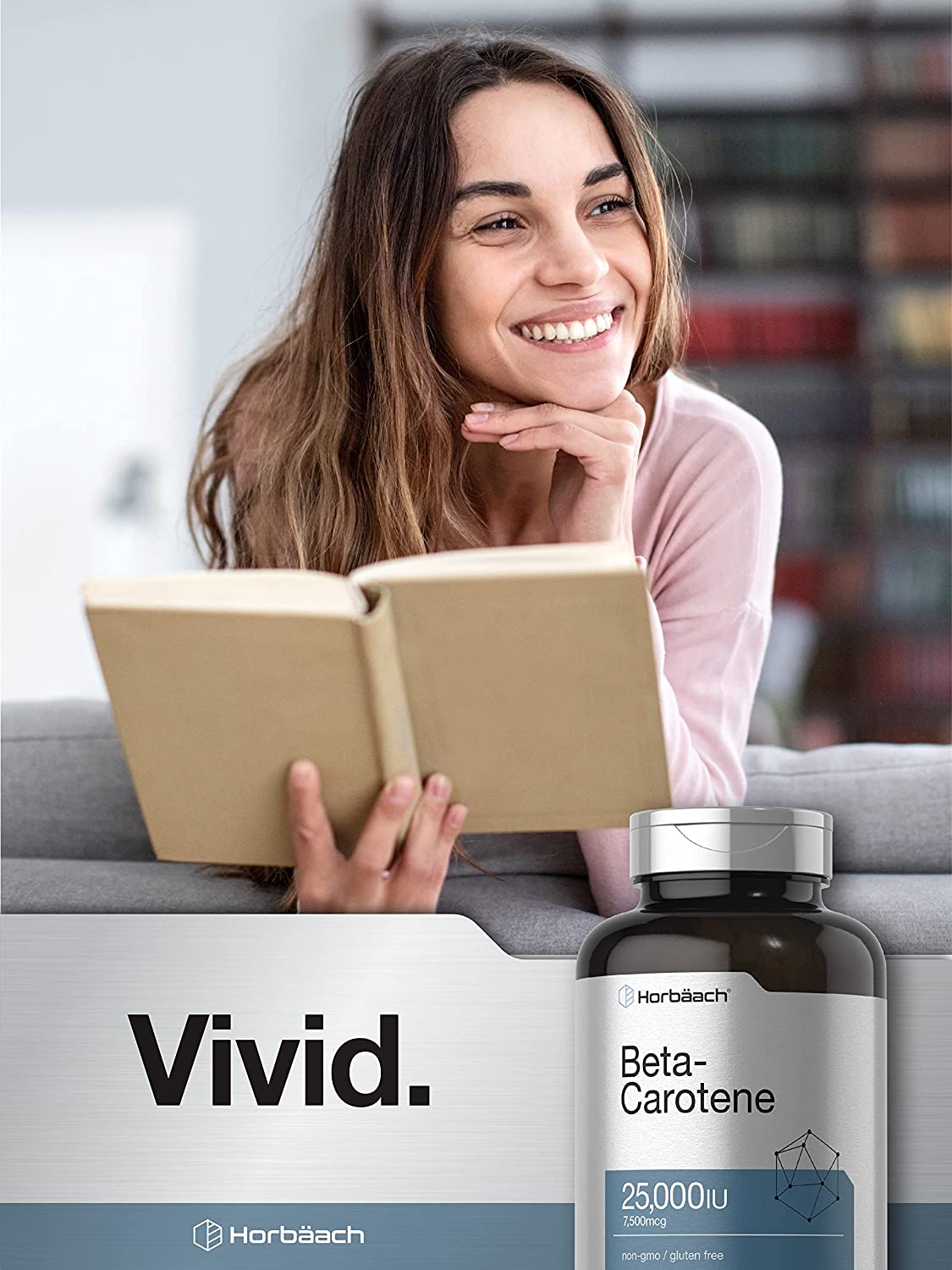 Beta Carotene 25000 iu Softgels | 7,500 mcg | 400 Count | Non-GMO and Gluten Free Formula | Vitamin