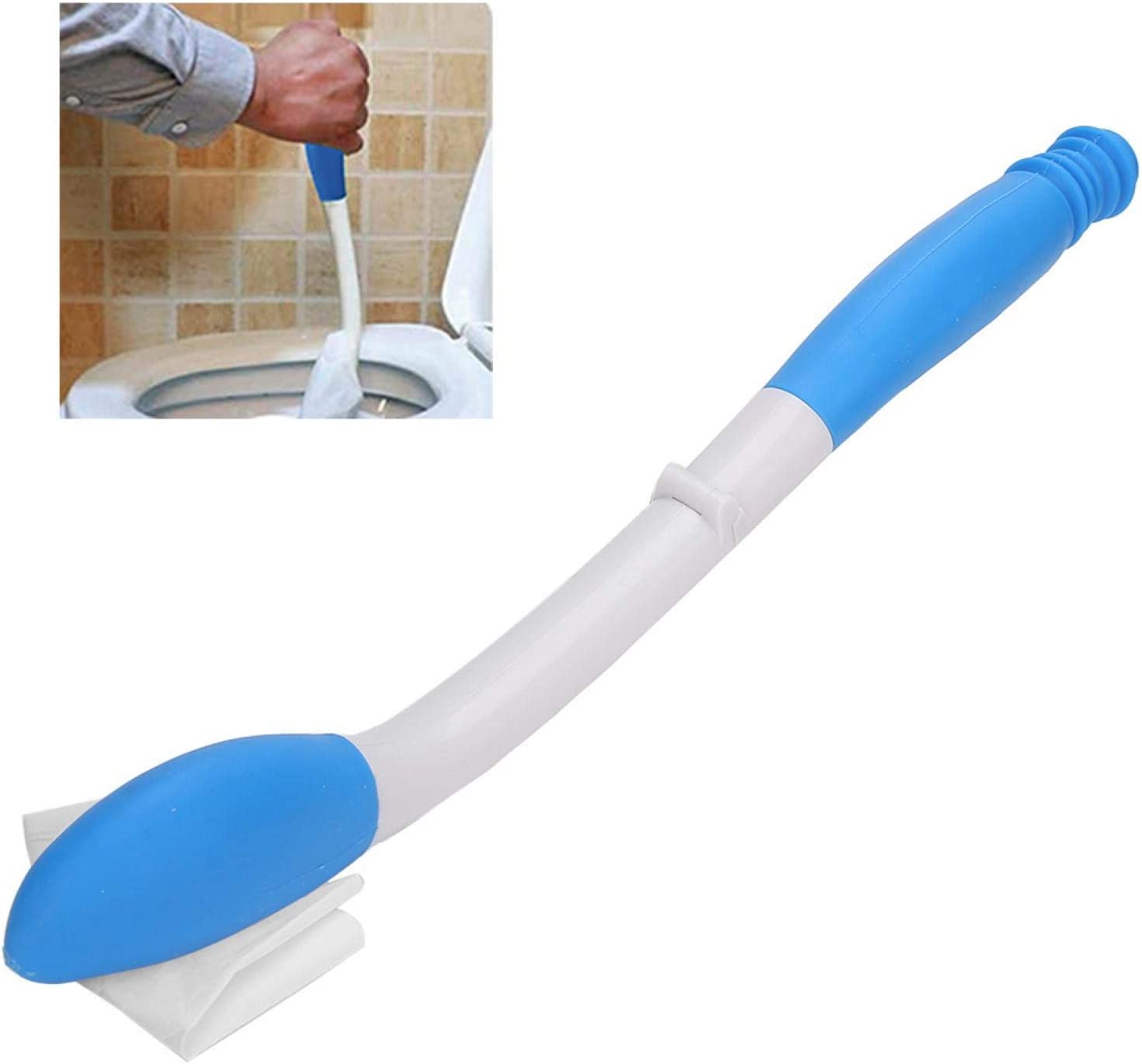 Self Wipe Aid, Long Bottom Wiper Aid Foldable Comfort Wiper with a Storage Bag for Inconvenient Occa
