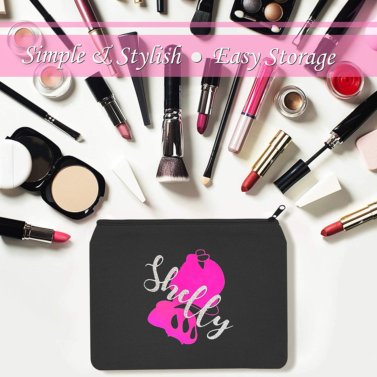 BOENFU 10 Pieces Blank DIY Craft Canvas Bag Multicolored Cosmetic Bag Makeup Bag Pencil Case Zipper