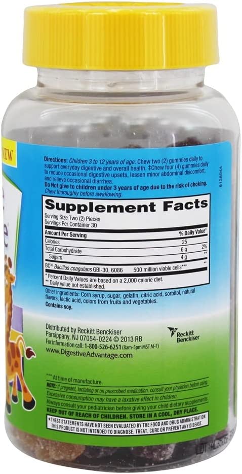 Digestive Advantage Probiotics Daily Probiotic Gummies for Kids, 60 ct