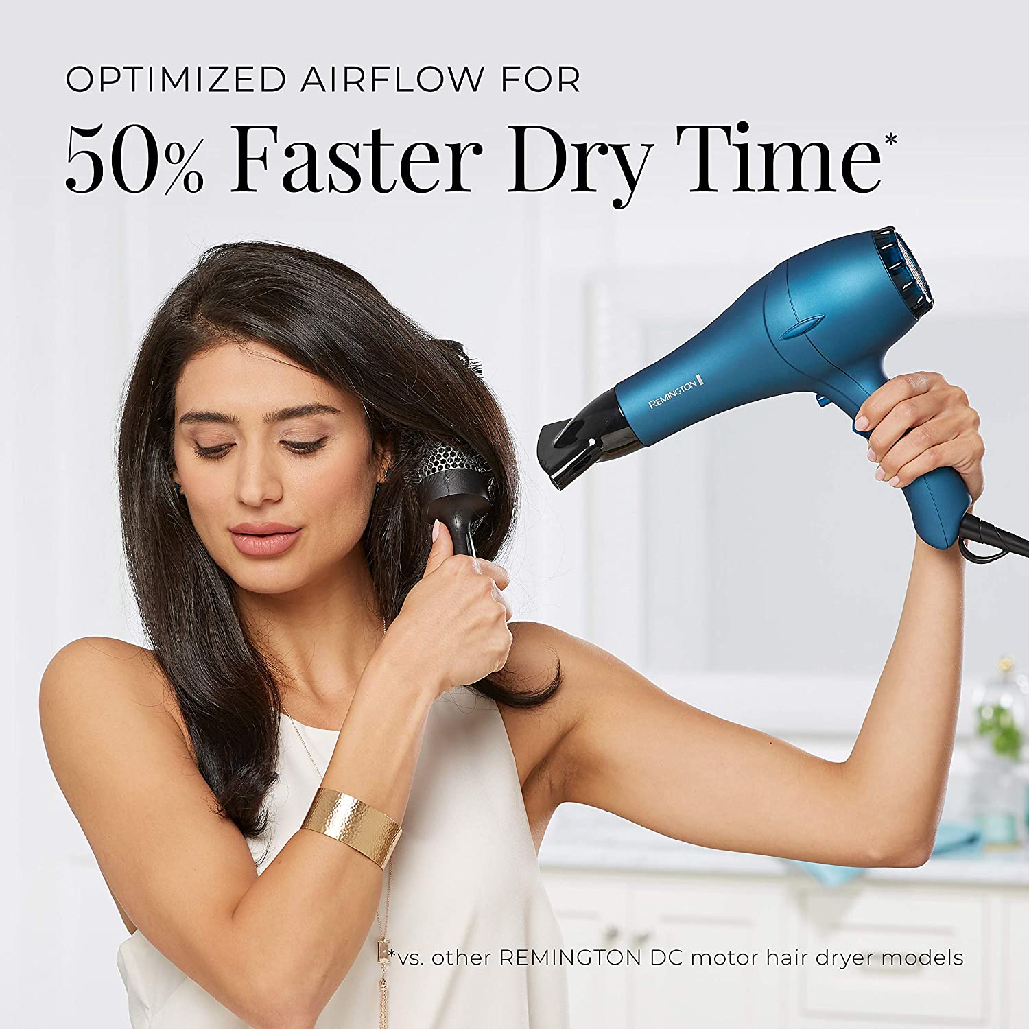 Remington Pro D2042 Professional Titanium Ceramic Hair Dryer with Concentrator and Diffuser Attachme