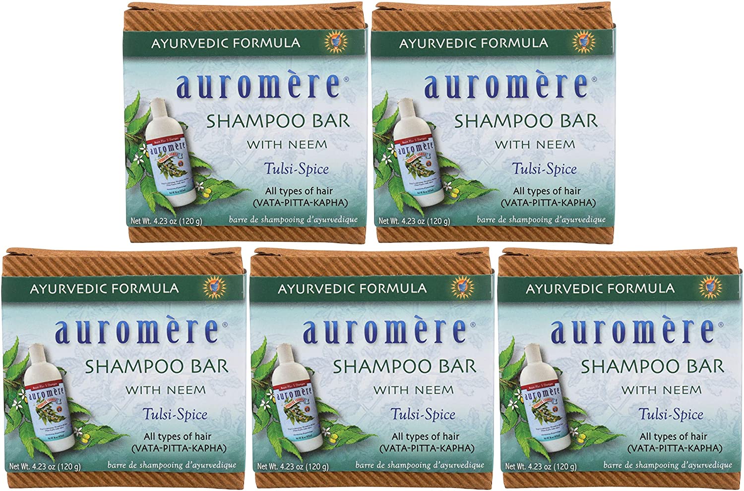 Auromere Ayurvedic Shampoo Bar - Eco Friendly, Handmade, Vegan, Cruelty Free, Natural, Non GMO, All