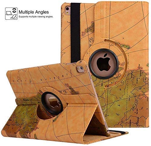 Case for iPad 2017/2018 New iPad , MeiLiio PU Leather Slim Smart Cover 360 Degree Rotating Stand Fli