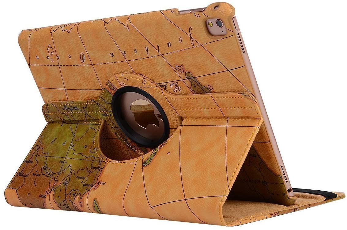 Case for iPad 2017/2018 New iPad , MeiLiio PU Leather Slim Smart Cover 360 Degree Rotating Stand Fli