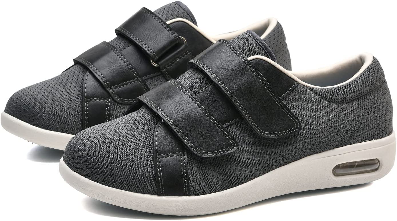 Goaping Diabetic Men Women Shoes Wide Walking Adjustable Wide Comfort Orthopedic Diabetic Shoes for