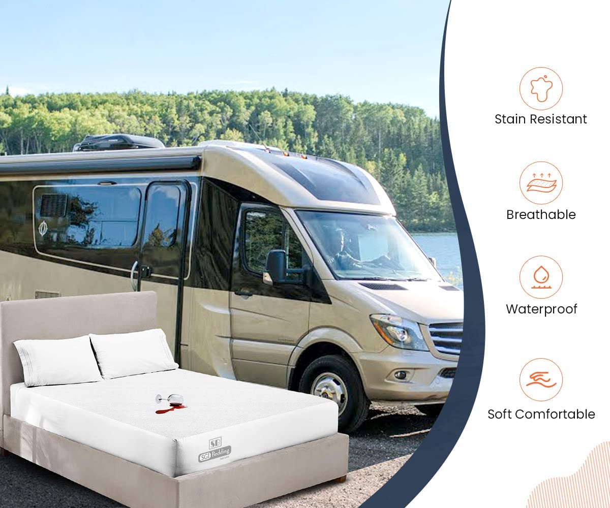 28X75 Cot Bed Waterproof Mattress Protector Pad Cover RV Bunk & Truck Sleeper Fitted Style Super Sof