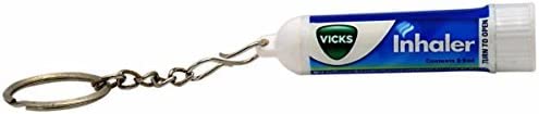 6 pcs Vicks Inhaler for Nasal Congestion,Allergy Blocked Nose with Key Chain
