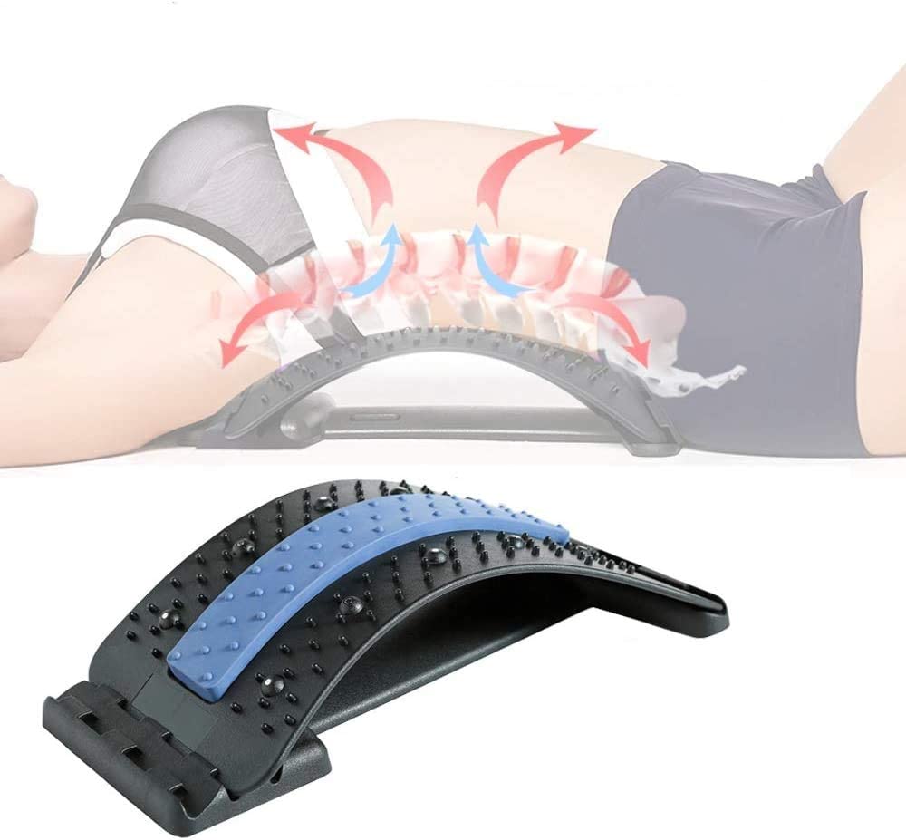 Back Stretcher, Houdian Back Magic Multi-Level Lumbar Back Pain Relief Device, Back Massage Lower & 