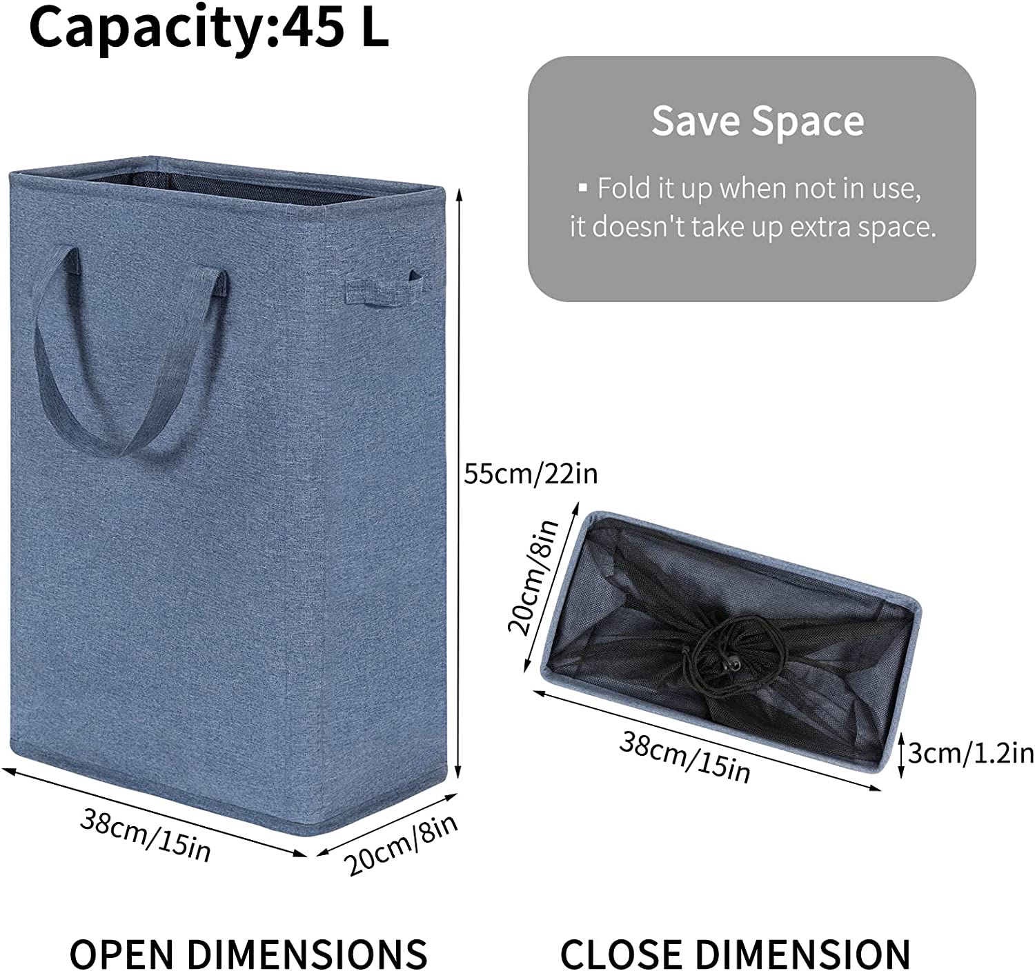 Chrislley Slim Laundry Hamper Hampers for Laundry Collapsible Laundry Baskets Clothes Hampers for La