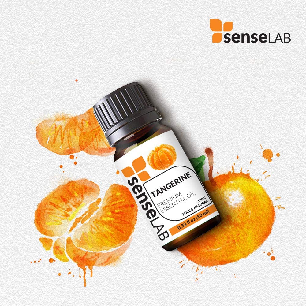 SenseLAB Tangerine Essential Oil - 100 % Pure Extract Tangerine Oil Therapeutic Grade - Relaxation, 